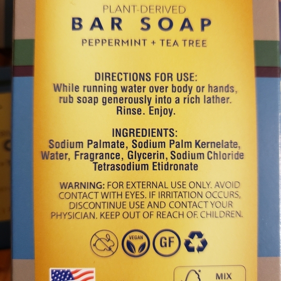 NEW 2 Bolero Peppermint & Tea Tree Bar Soap Luxury Large Plant Based Sensitve - Picture 3 of 5
